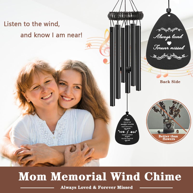 Soopau Sympathy Gifts for Loss of Mom  30"" Metal Memorial Wind Chimes for Loss of Mother  Loss of a Mother Sympathy Gifts  Windchimes in Memory of Mom - Image 2